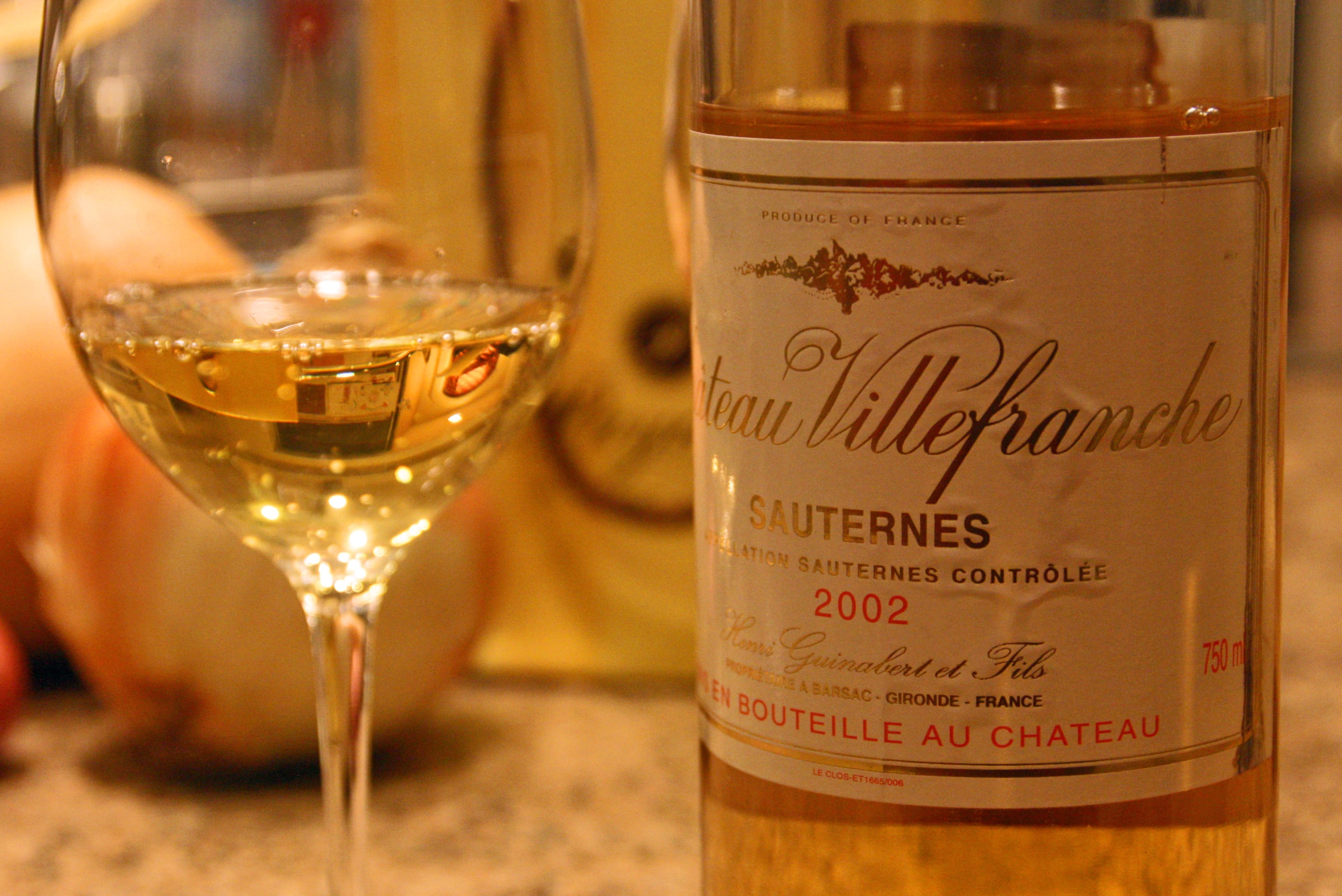 vins moelleux - Sauternes 2002