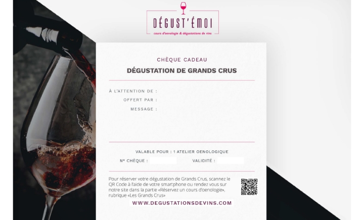 Chèque cadeau Grands Crus